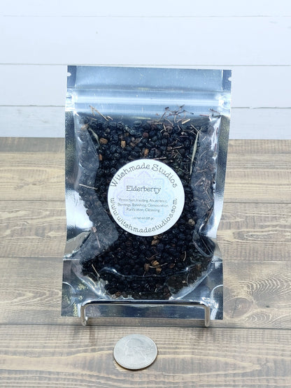 Elderberry Herb, Protection, Healing, Abundance, Blessings, Banishing, Consecration, Purification, Cleansing, Sleep, Prosperity  (1 oz)