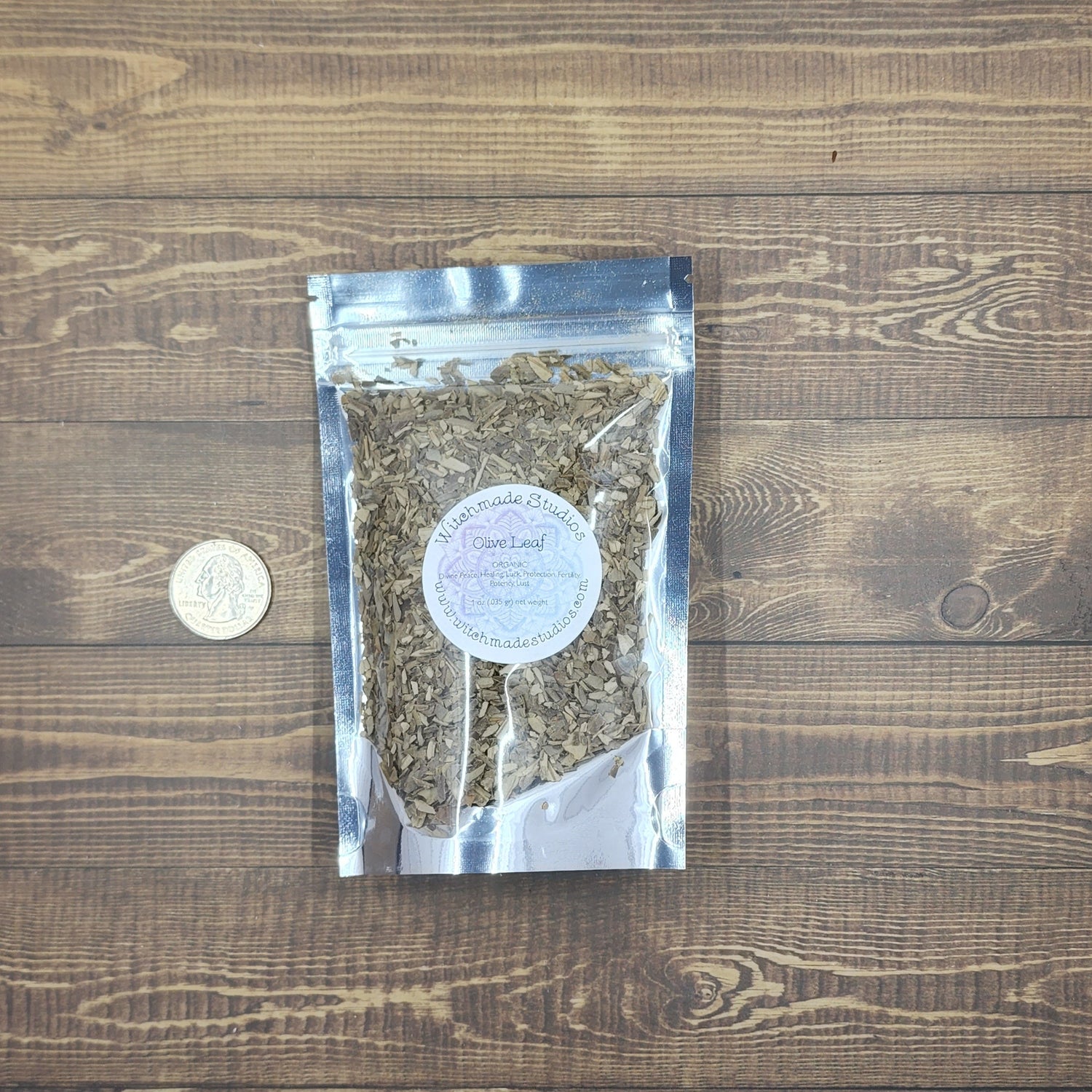 Olive Leaf Cut, Organic, Divine Peace, Healing, Luck, Protection, Fertility, Potency, Lust (1 oz)
