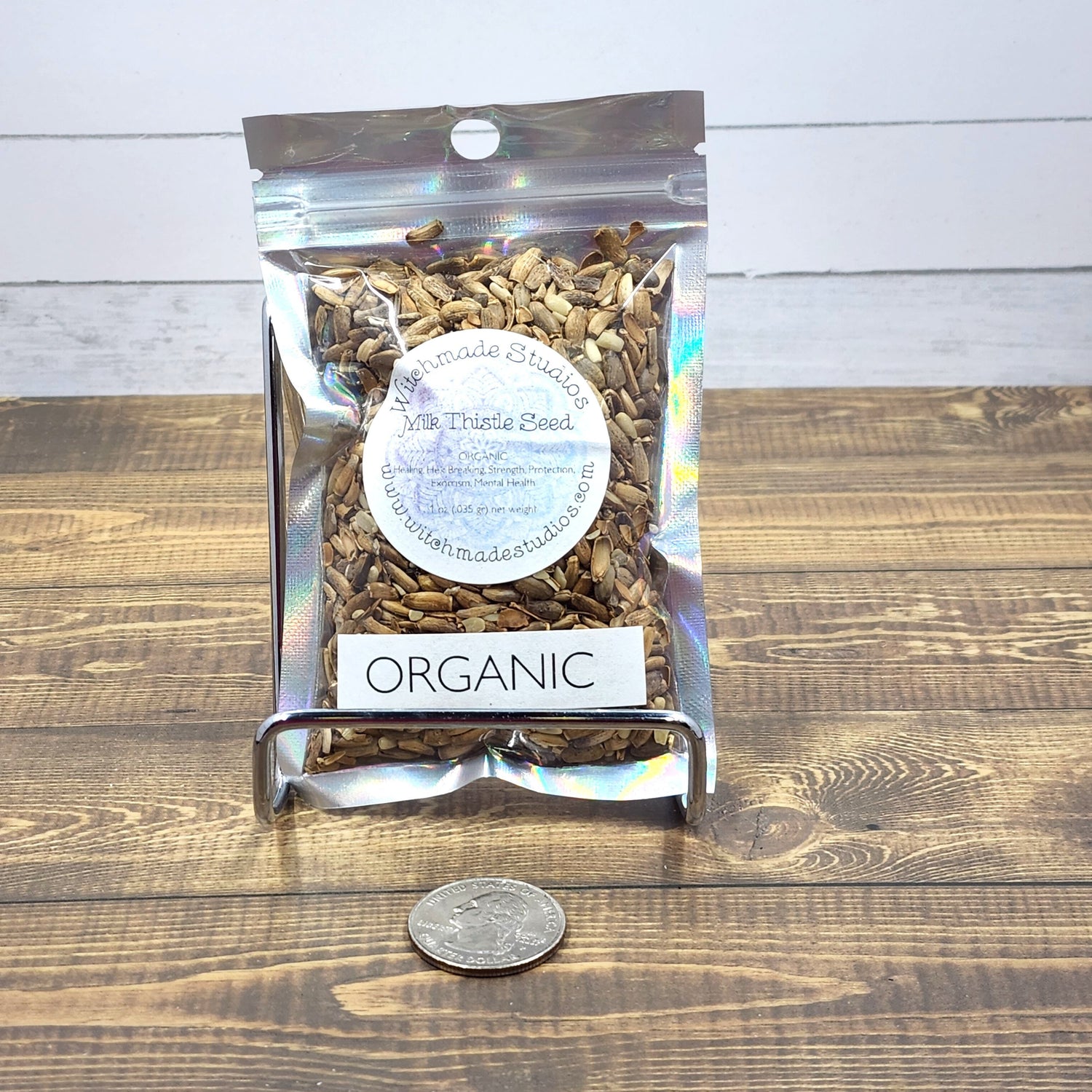 Milk Thistle Seed, Organic, Whole, Healing, Hex Breaking, Strength, Protection, Exorcism, Mental Health (1 oz)