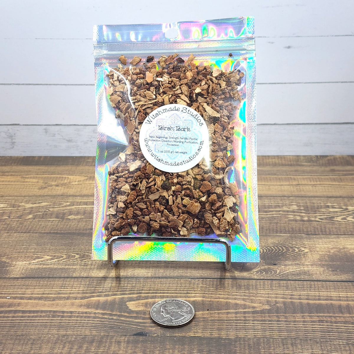 Birch Bark Herb Cut,  New Beginnings, Strength, Fertility, Psychic Protection, Devotion, Warding, Purification, Protection (1 oz)