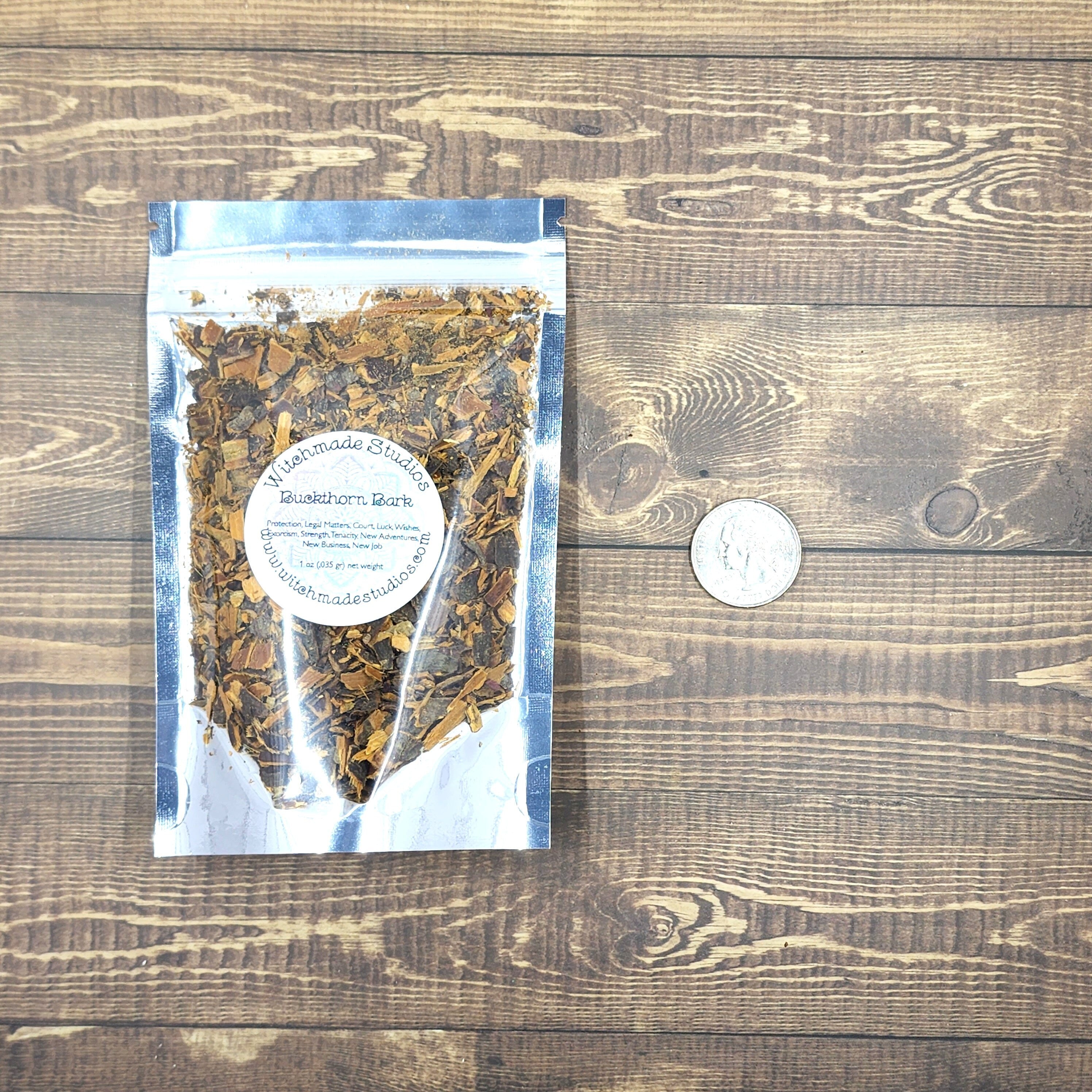 Buckthorn Bark Herb, Protection, Legal Matters, Court, Luck, Wishes, Exorcism, Strength, Tenacity, Adventures, Business, New Job (1 oz)