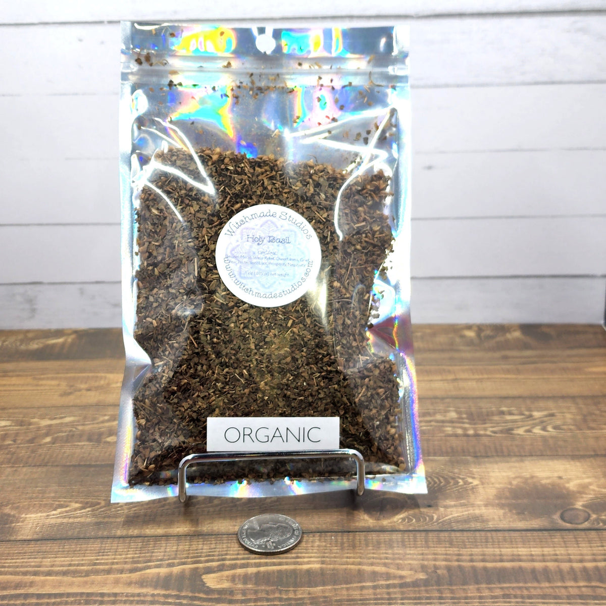 Holy Basil Herb, Organic, Elevates Mood, Stress Relief, Cheerfulness, Grief, Fear, Luck, Prosperity, Negativity, Protection (1 oz)