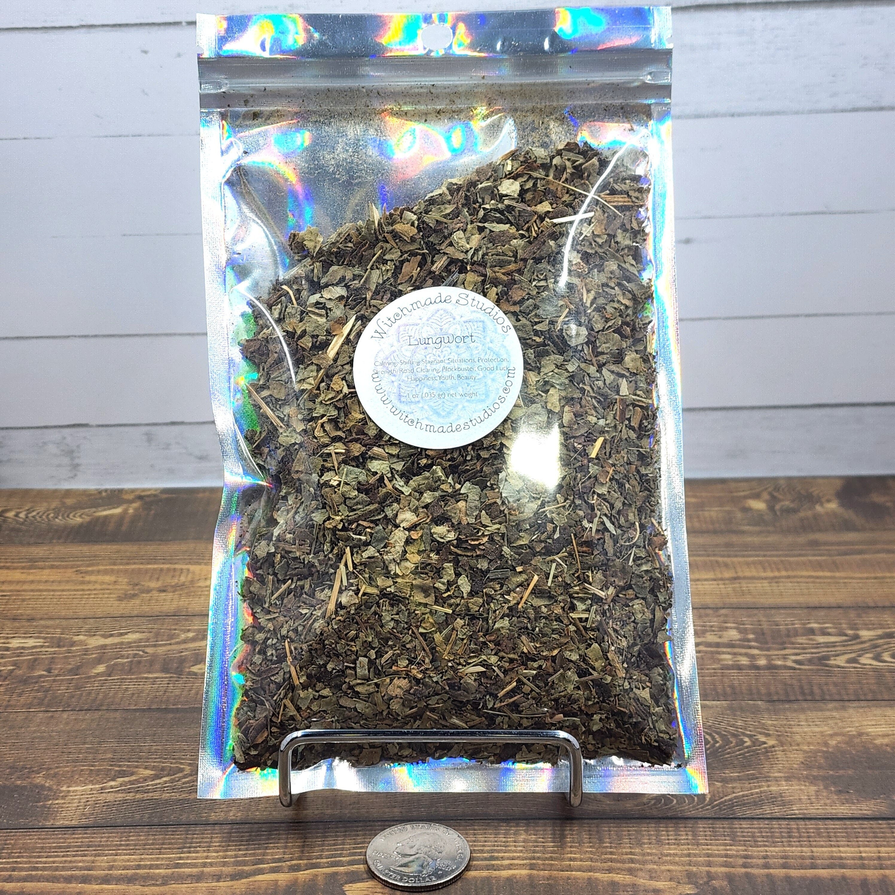Lungwort Herb, Calming, Protection, Strength, Road Clearing, Blockbuster, Good Luck, Happiness, Youth (1 oz)