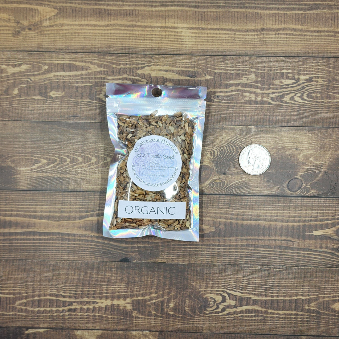 Milk Thistle Seed, Organic, Whole, Healing, Hex Breaking, Strength, Protection, Exorcism, Mental Health (1 oz)