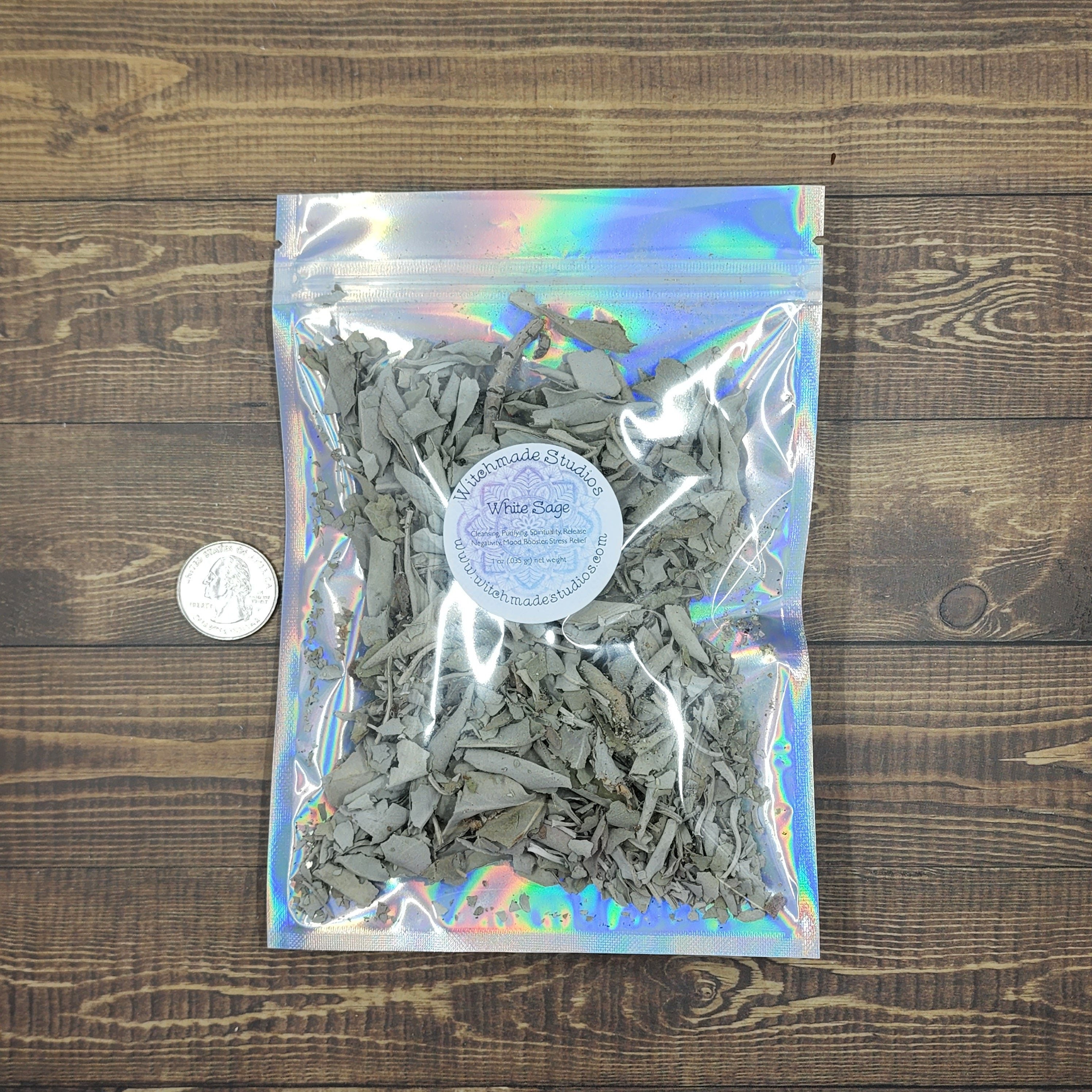 White Sage, Wild Crafted. Cleansing, Purifying, Spirituality, Release Negativity, Mood Booster, Stress Relief (1 oz)