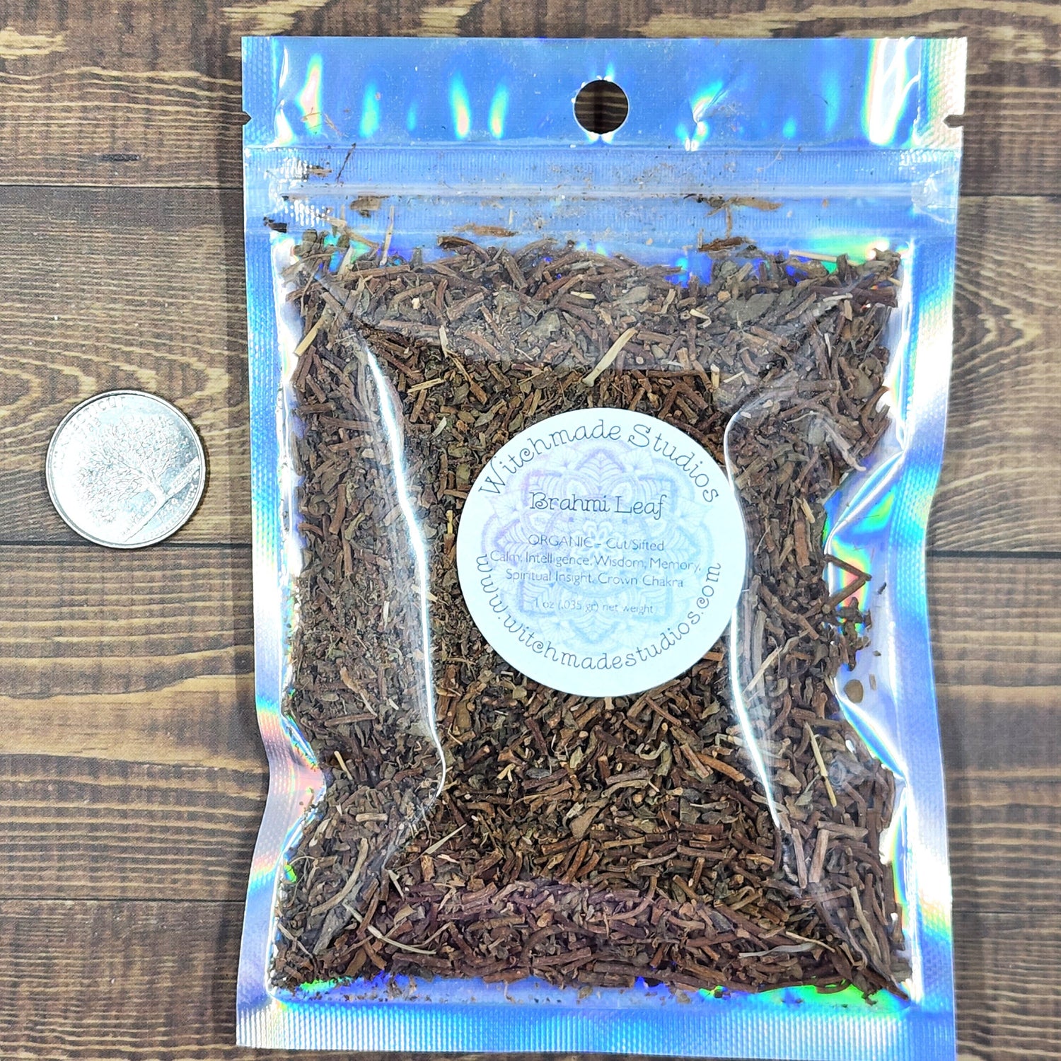 Brahmi Leaf Herb, Calm, Intelligence, Wisdom, Memory, Spiritual Insight, Crown Chakra  (1 oz)