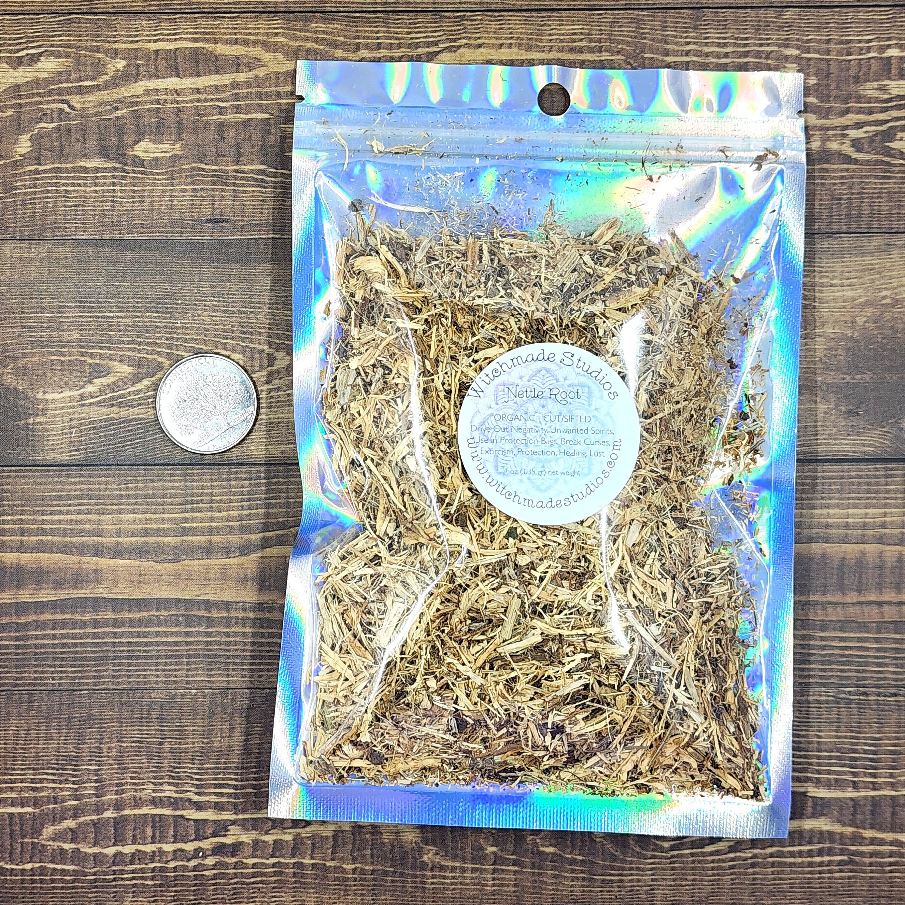 Nettle Root Herb, Negativity, Unwanted Spirits, Protection Bags, Break Curses, Exorcism, Protection, Healing, Lust (1 oz)