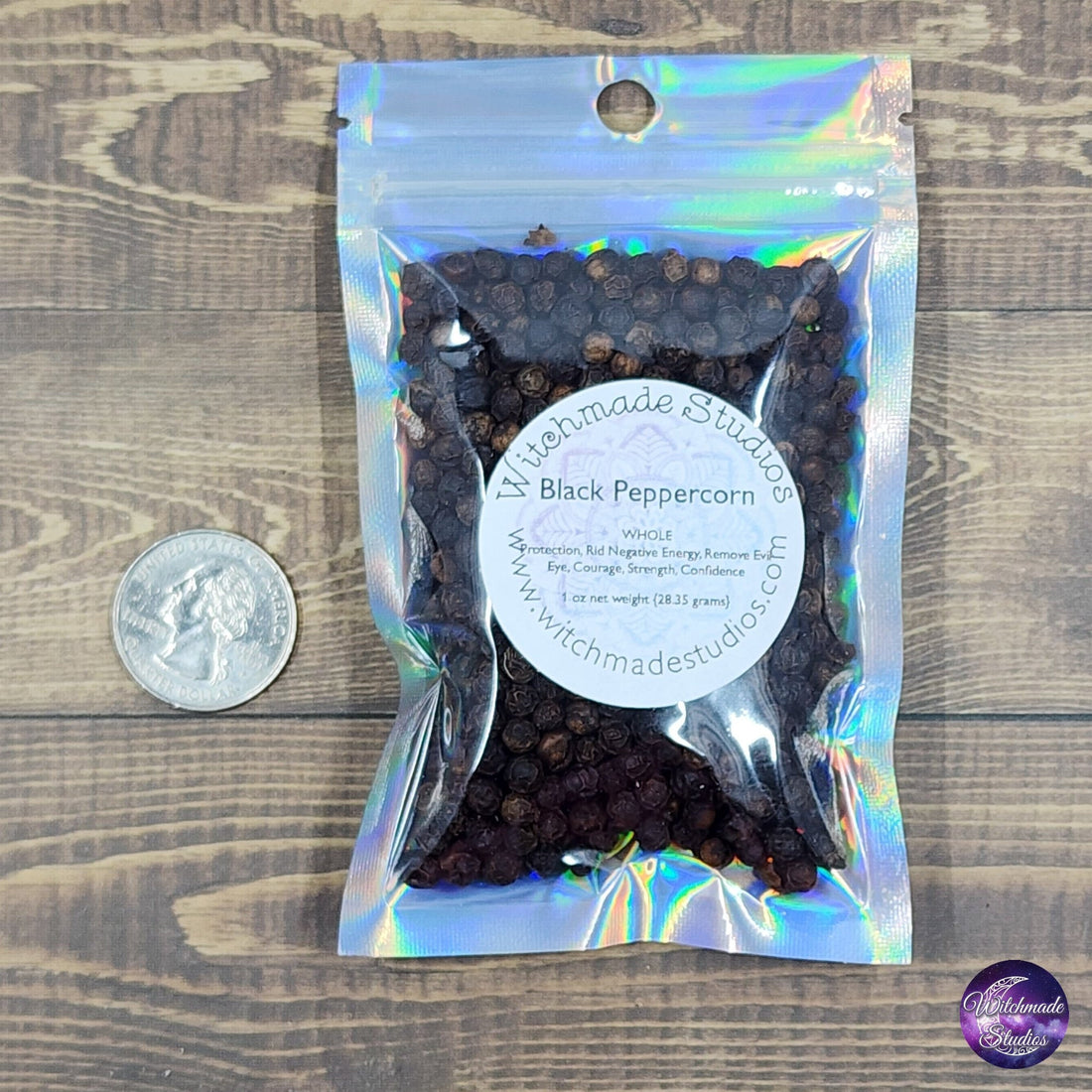 Black Peppercorn, Protection, Rid Negative Energy, Remove Evil Eye, Courage, Strength, Confidence (1 oz)