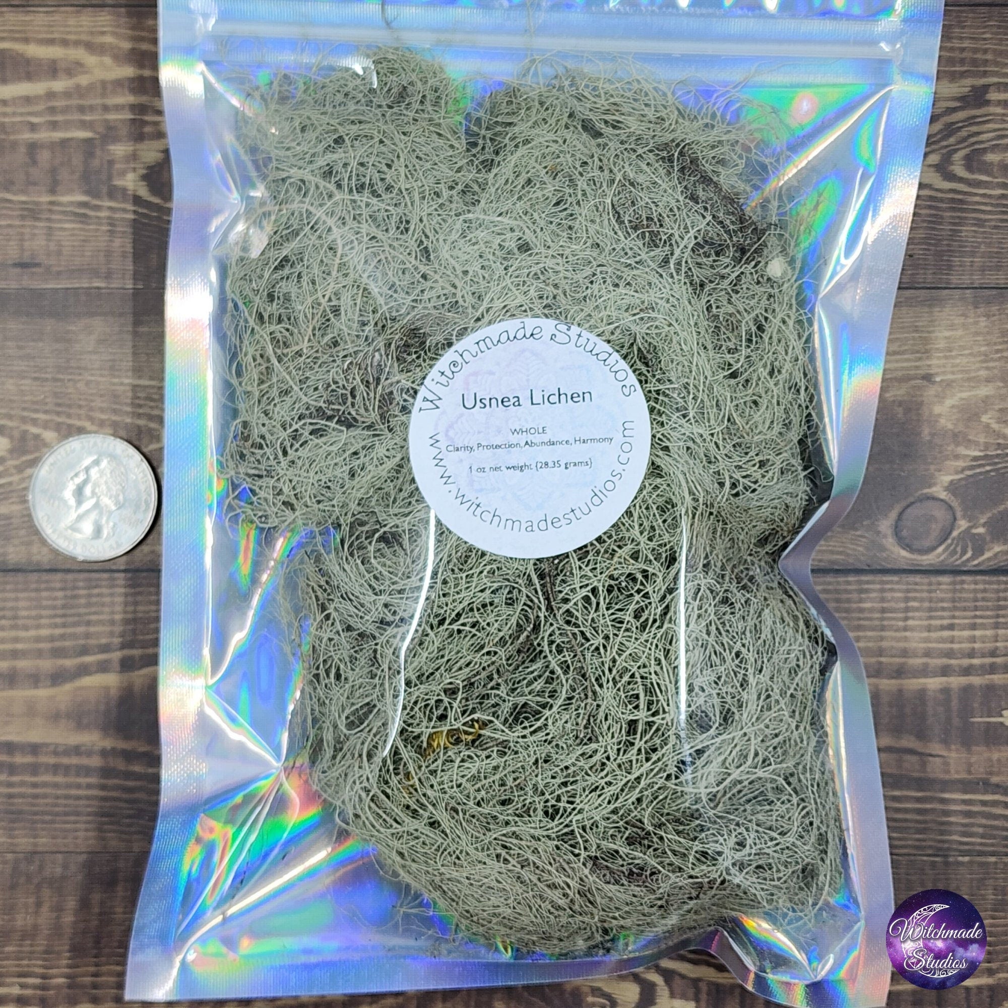 Usnea Lichen Whole, Clarity, Protection, Abundance, Harmony (1 oz)