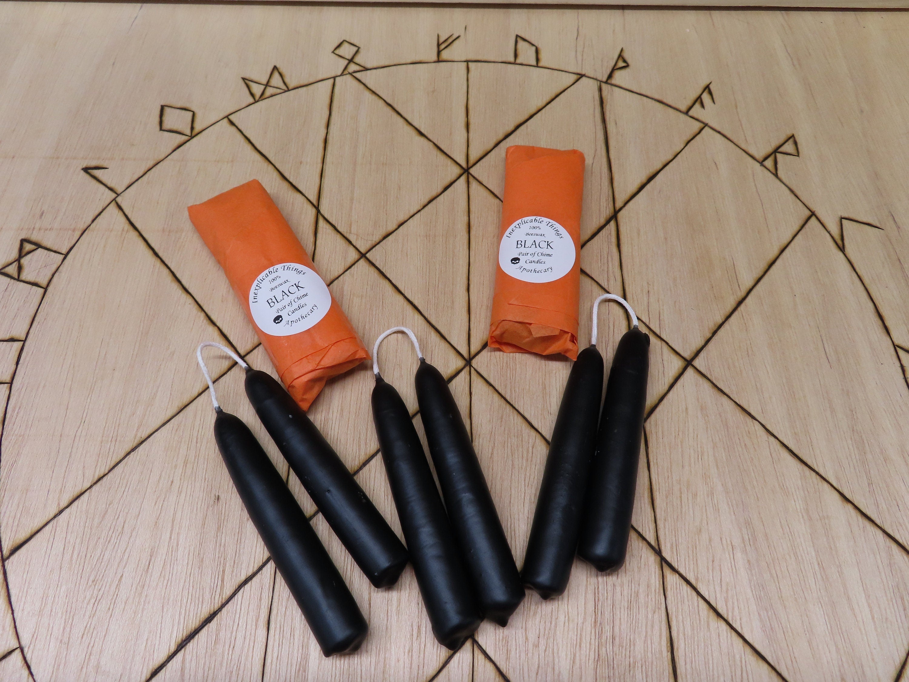Hand Dipped Beeswax Spell Candles: Ritual Chime Candles (Set of 2)