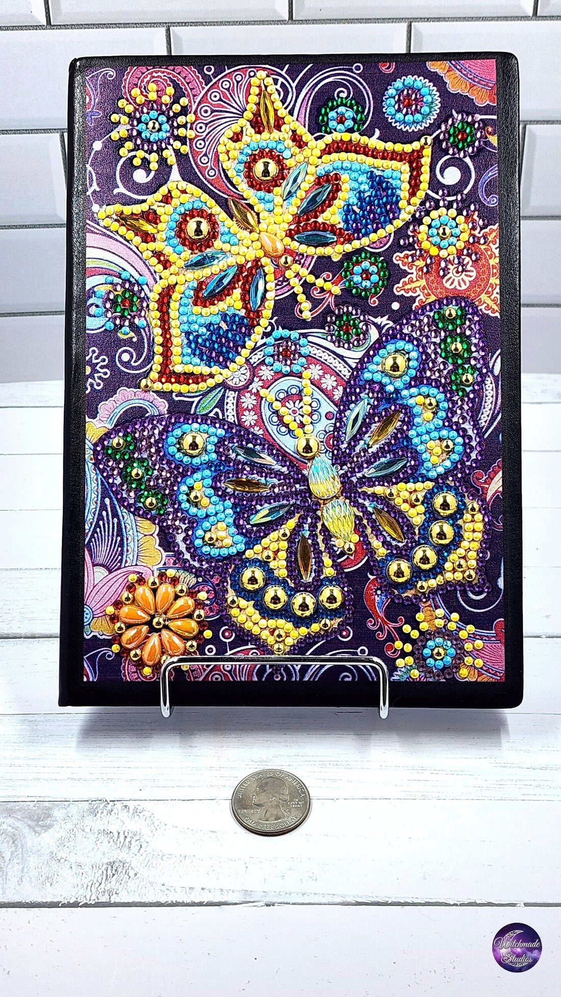 Butterfly Diamond Art Journal, Decorative Unlined Notebook J9
