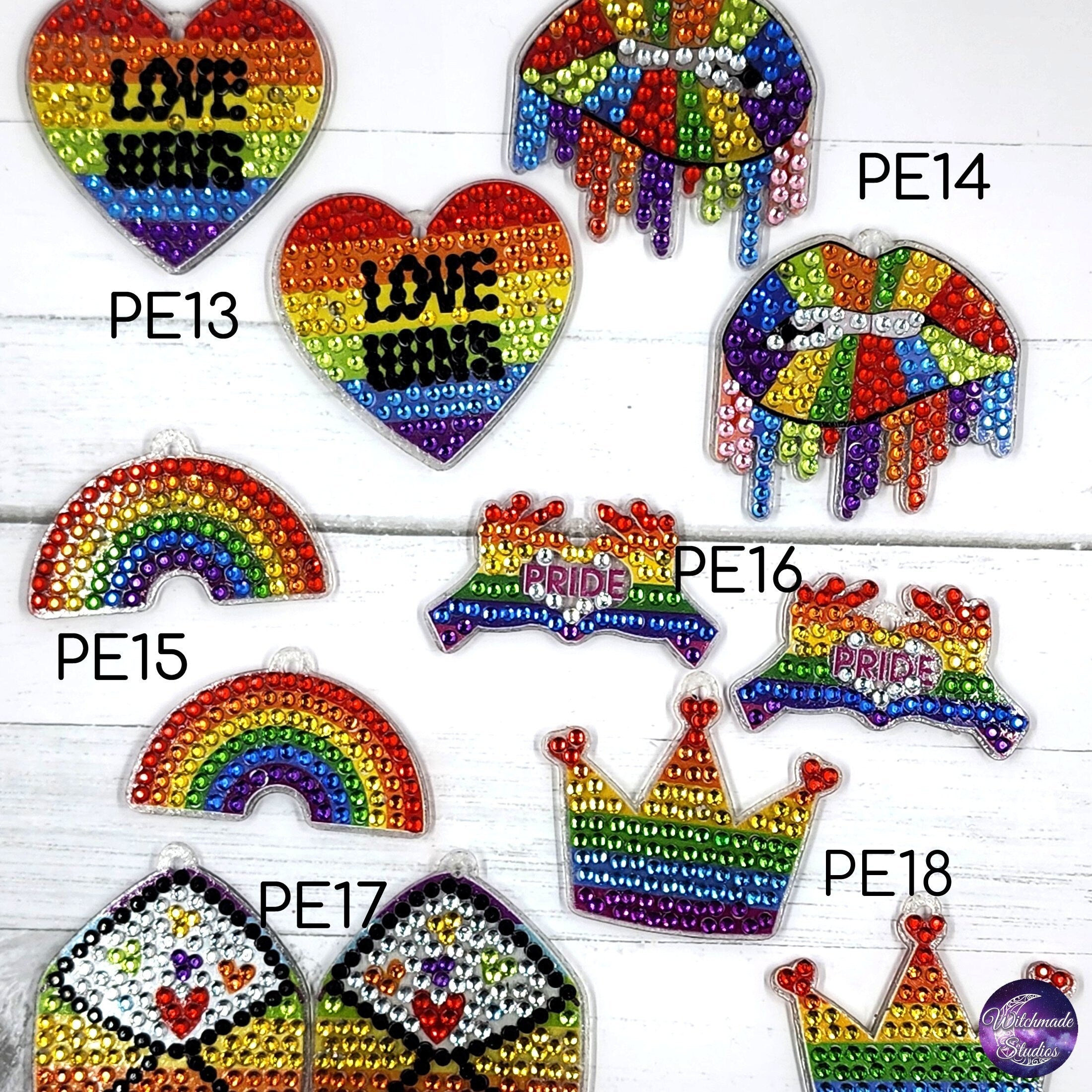 Pride Diamond Painting Earrings, LGBTQIA Acrylic Jewelry