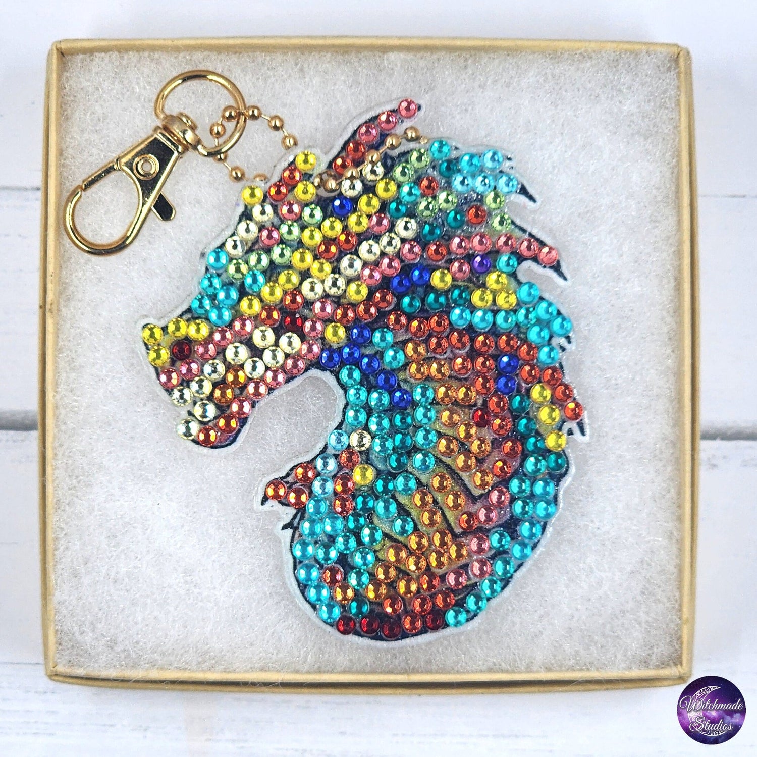 Diamond Painting Dragon Keychain, Ornament Suncatcher, Zipper Pull