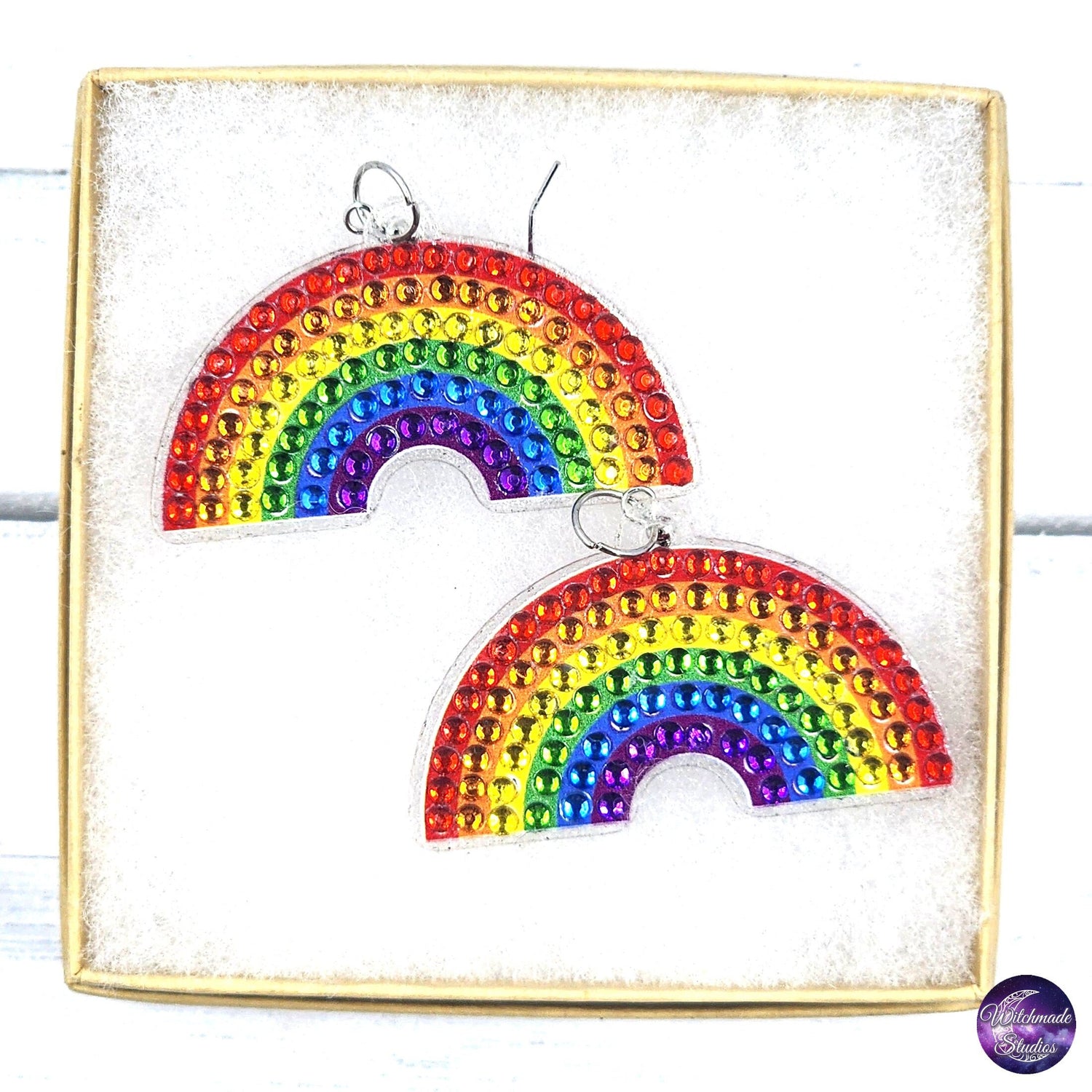 Pride Diamond Painting Earrings, LGBTQIA Acrylic Jewelry