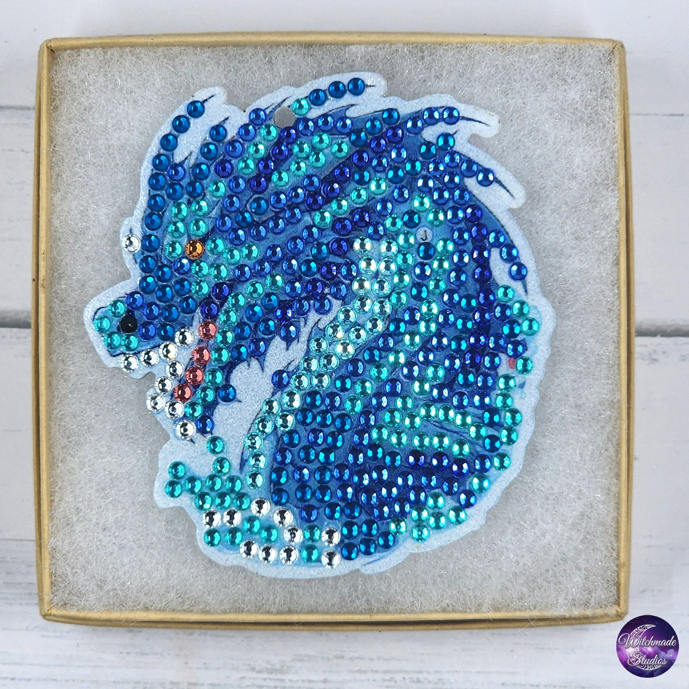 Dragon Keychain, Diamond Painting Ornament, Suncatcher, Zipper Pull