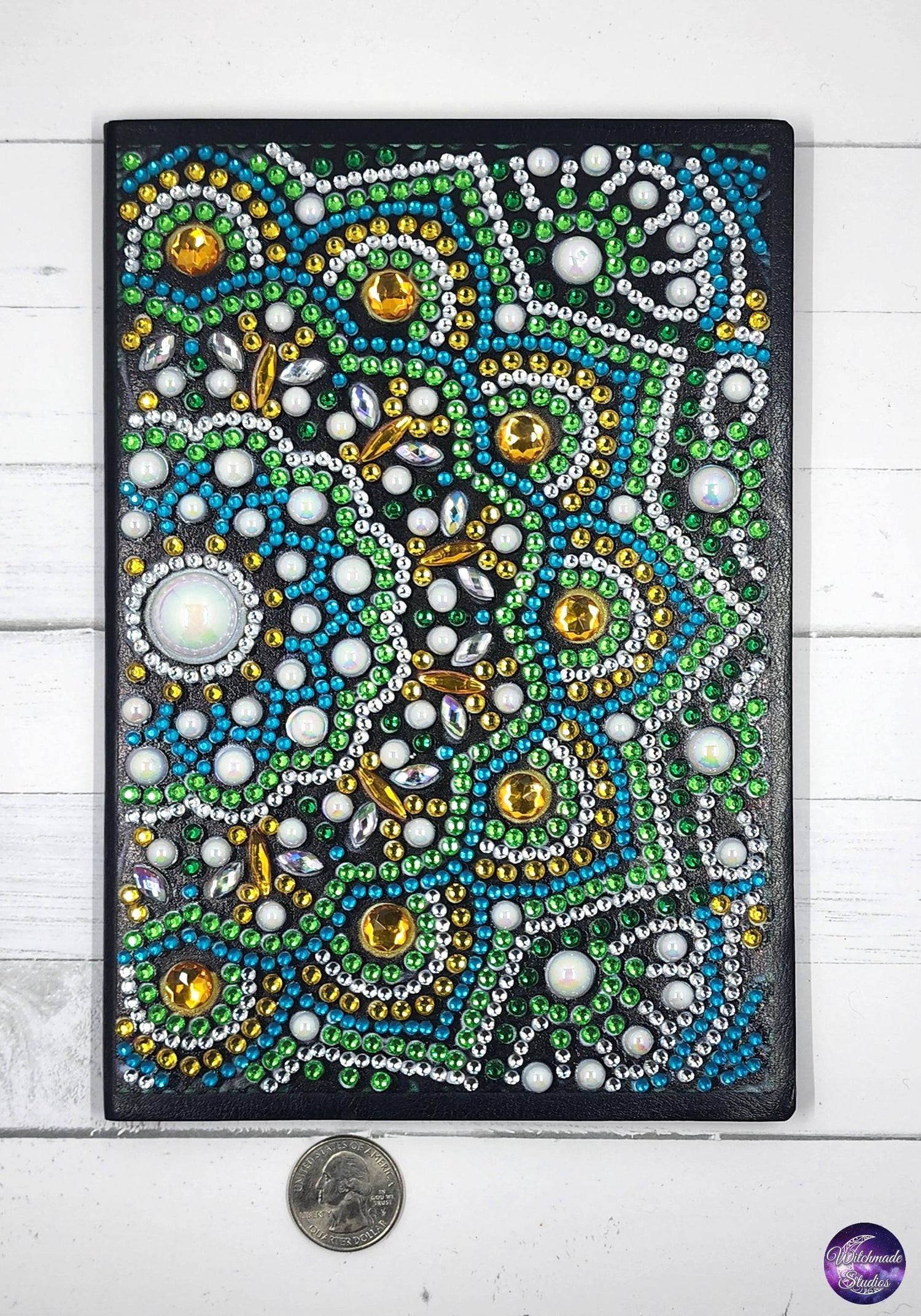 Blinged Flower Notebook Set, Journal, Pen, Bookmark JS01