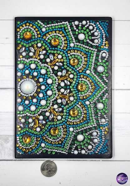 Blinged Flower Notebook Set, Journal, Pen, Bookmark JS01