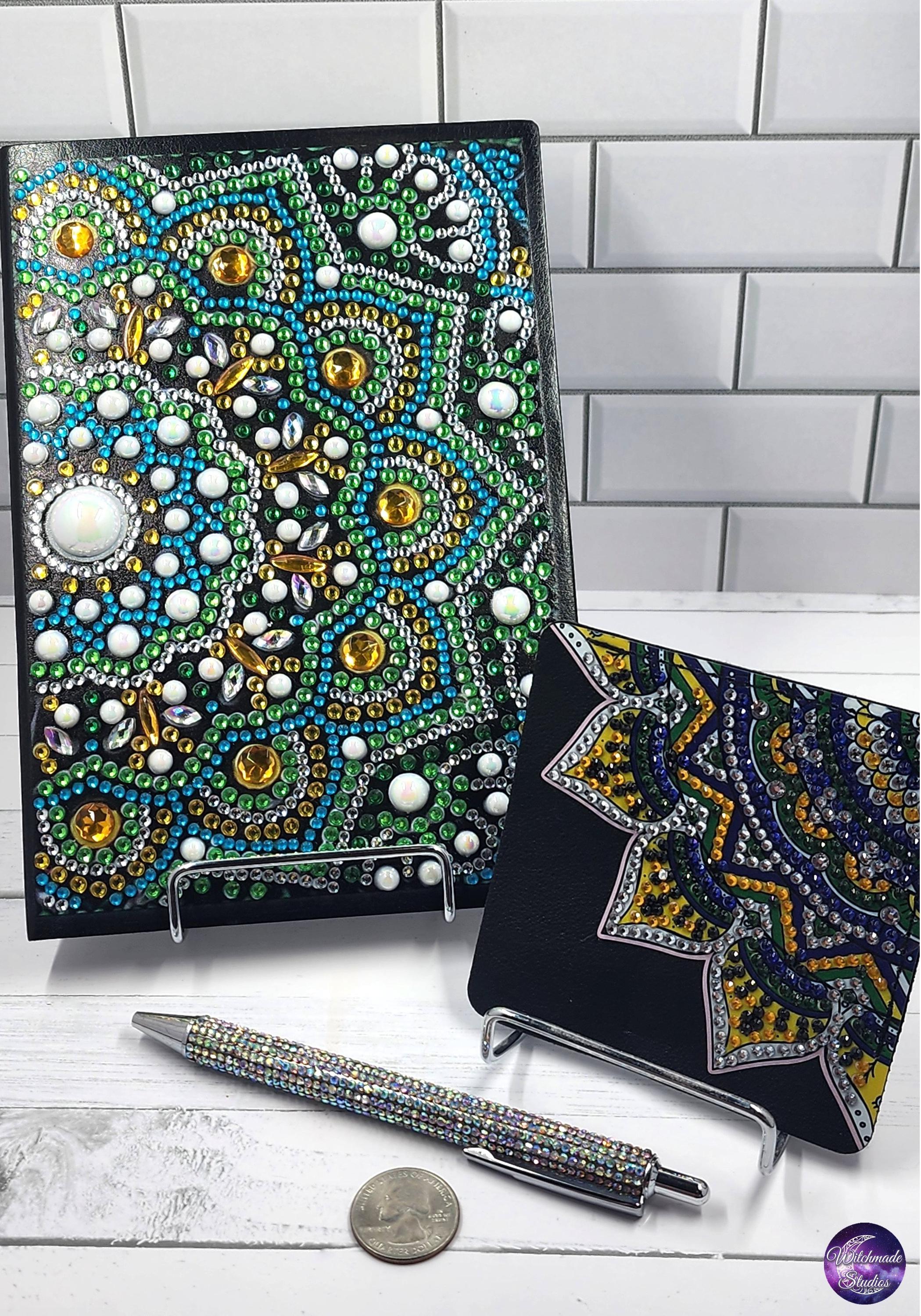 Blinged Flower Notebook Set, Journal, Pen, Bookmark JS01
