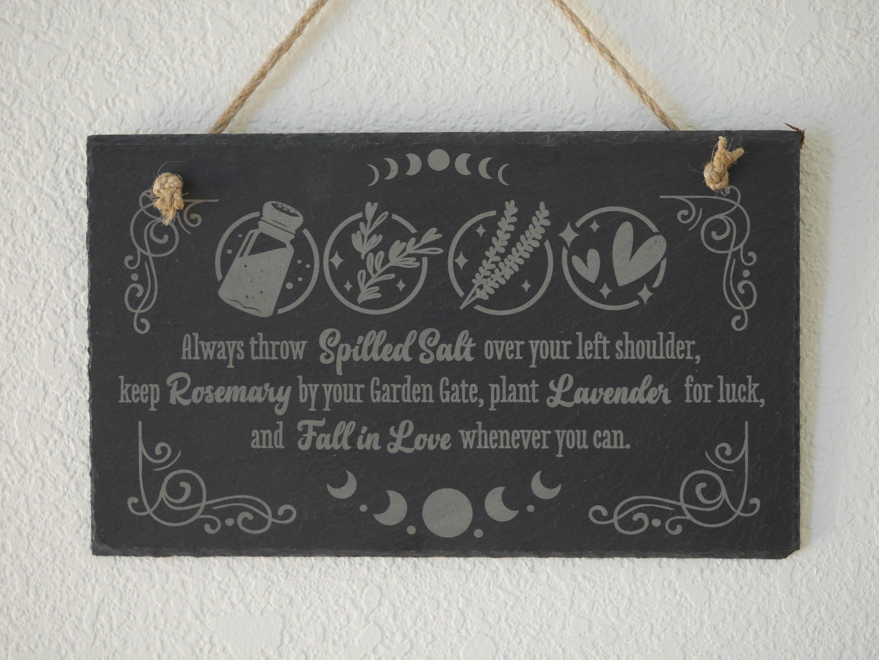 Practical Magic Slate Wall Hanging: Witchcraft Decor Sign