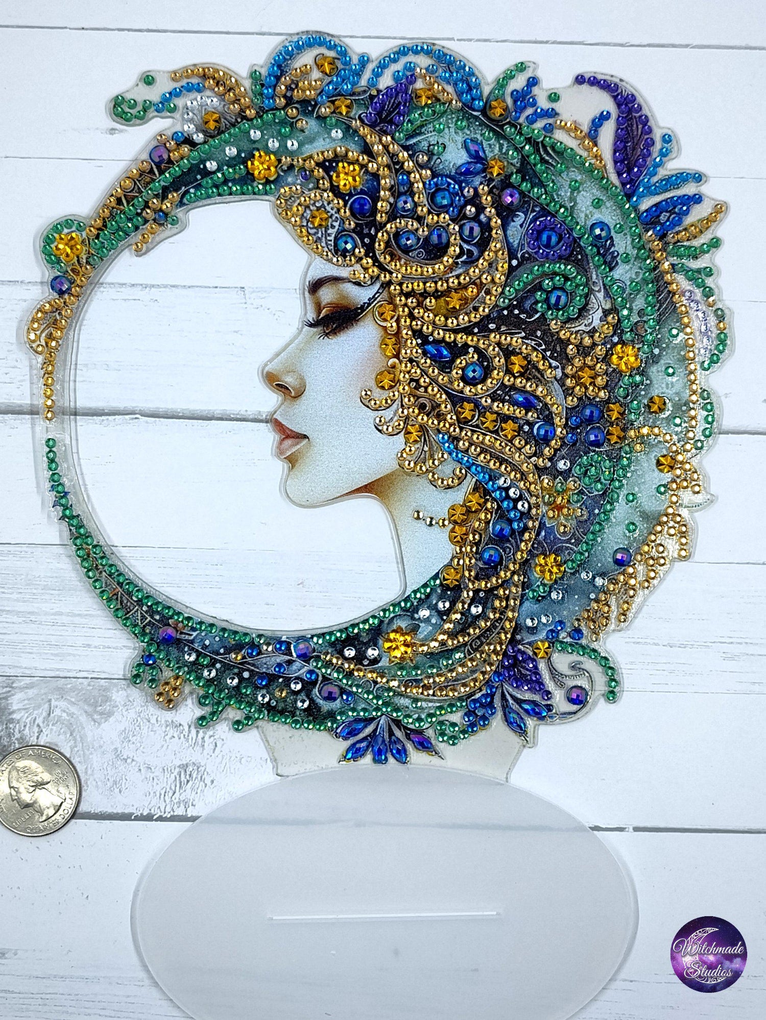 Moon Lady Table Decor, Acrylic Crystal Ornament, Metaphysical Gift