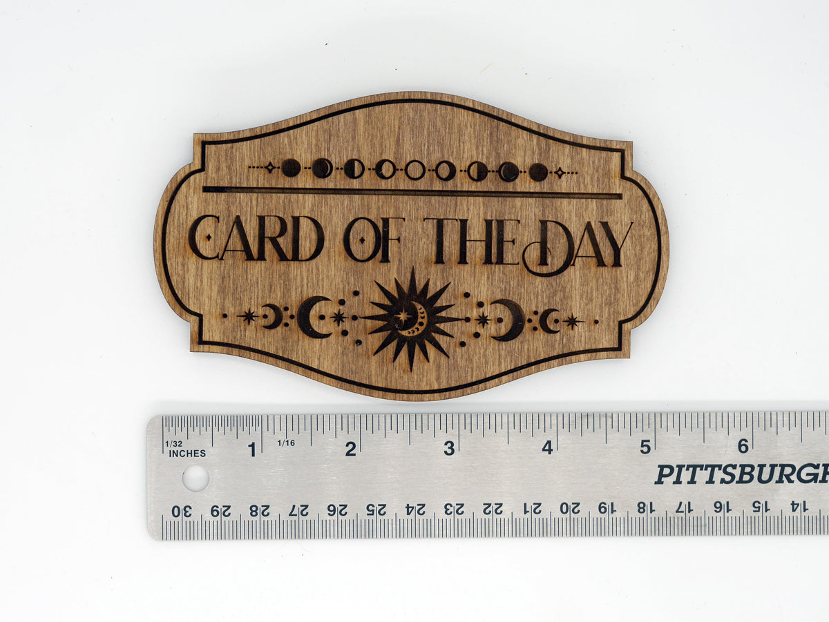 Walnut Tarot Card Holder: Solid Wood Altar Decor