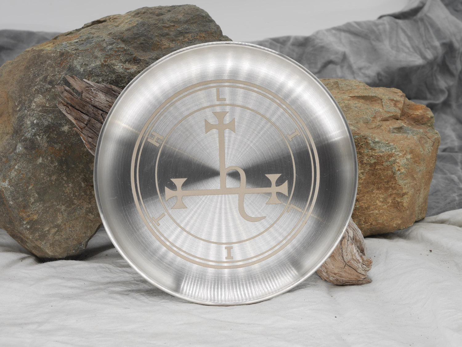 Lilith Sigil Altar Tray / Offering Plate / Goddess / Female Strength - Engraved Stainless Steel
