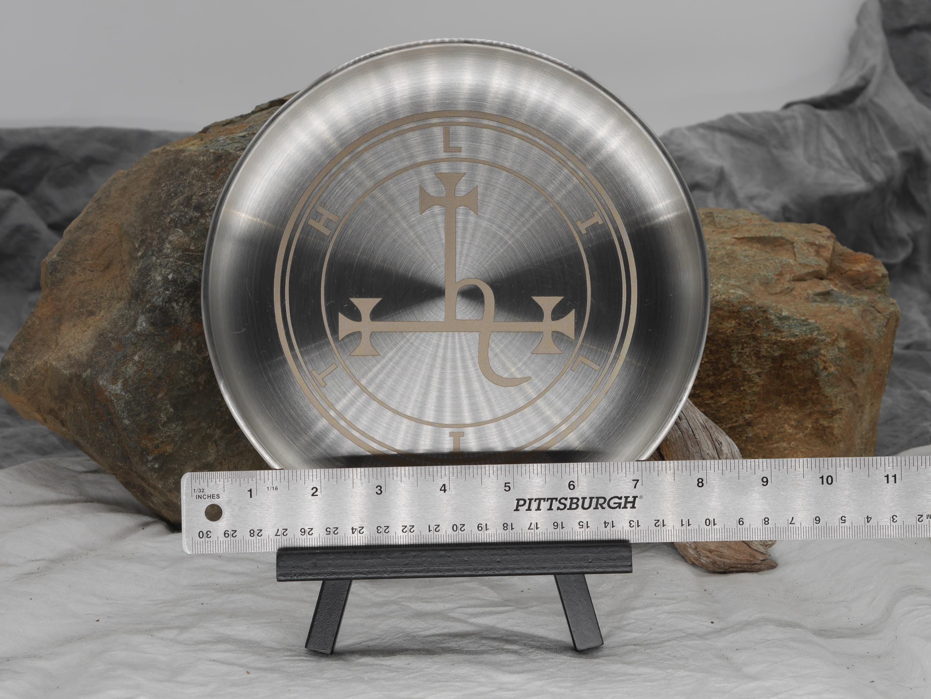 Lilith Sigil Altar Tray / Offering Plate / Goddess / Female Strength - Engraved Stainless Steel