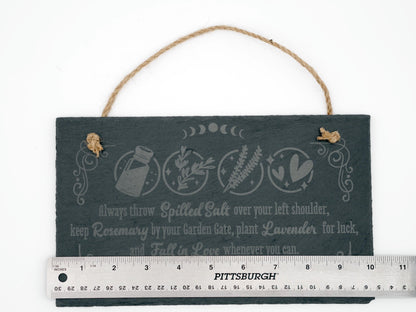 Practical Magic Slate Wall Hanging: Witchcraft Decor Sign