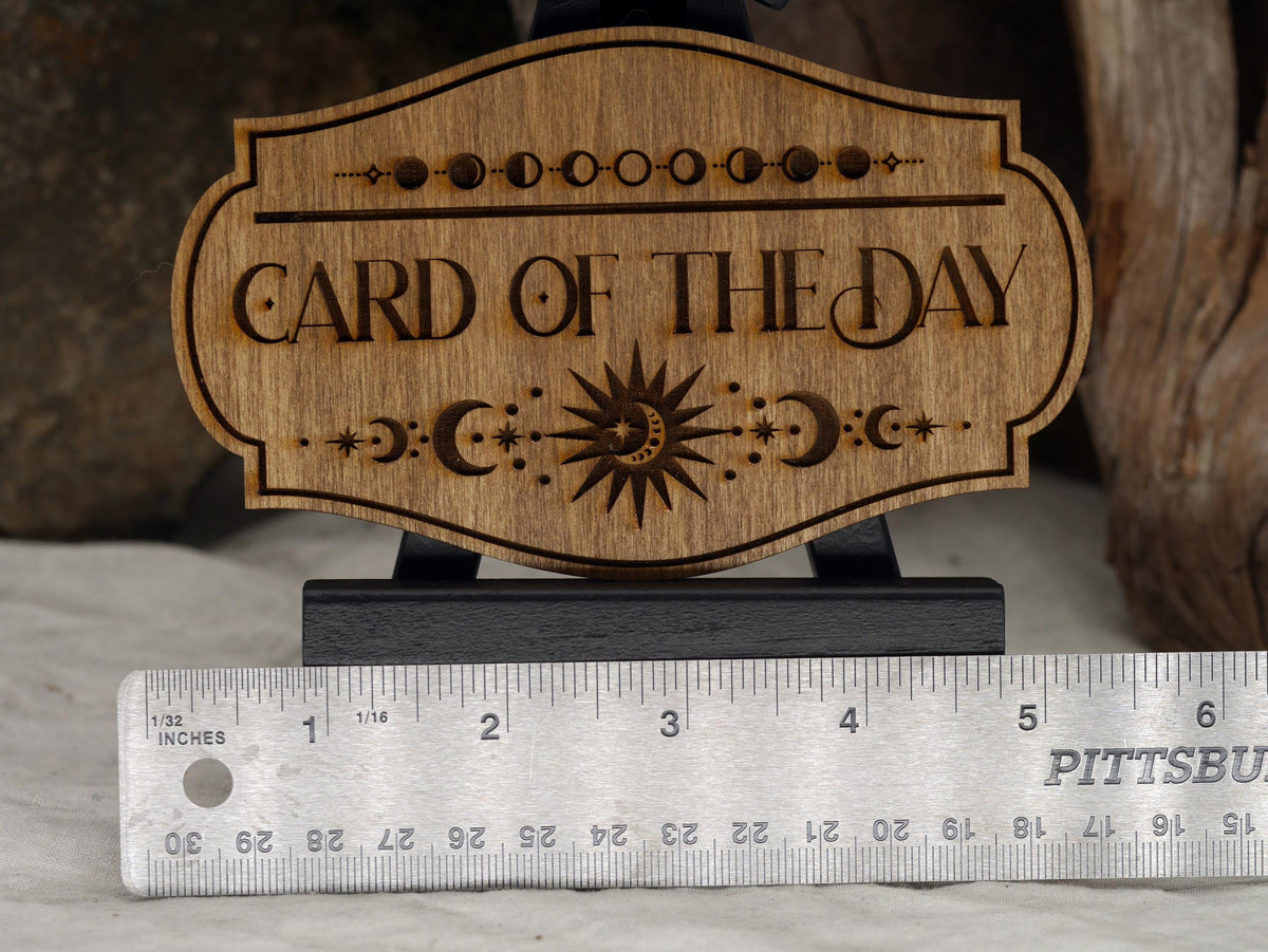 Walnut Tarot Card Holder: Solid Wood Altar Decor