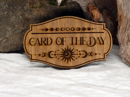 Walnut Tarot Card Holder: Solid Wood Altar Decor