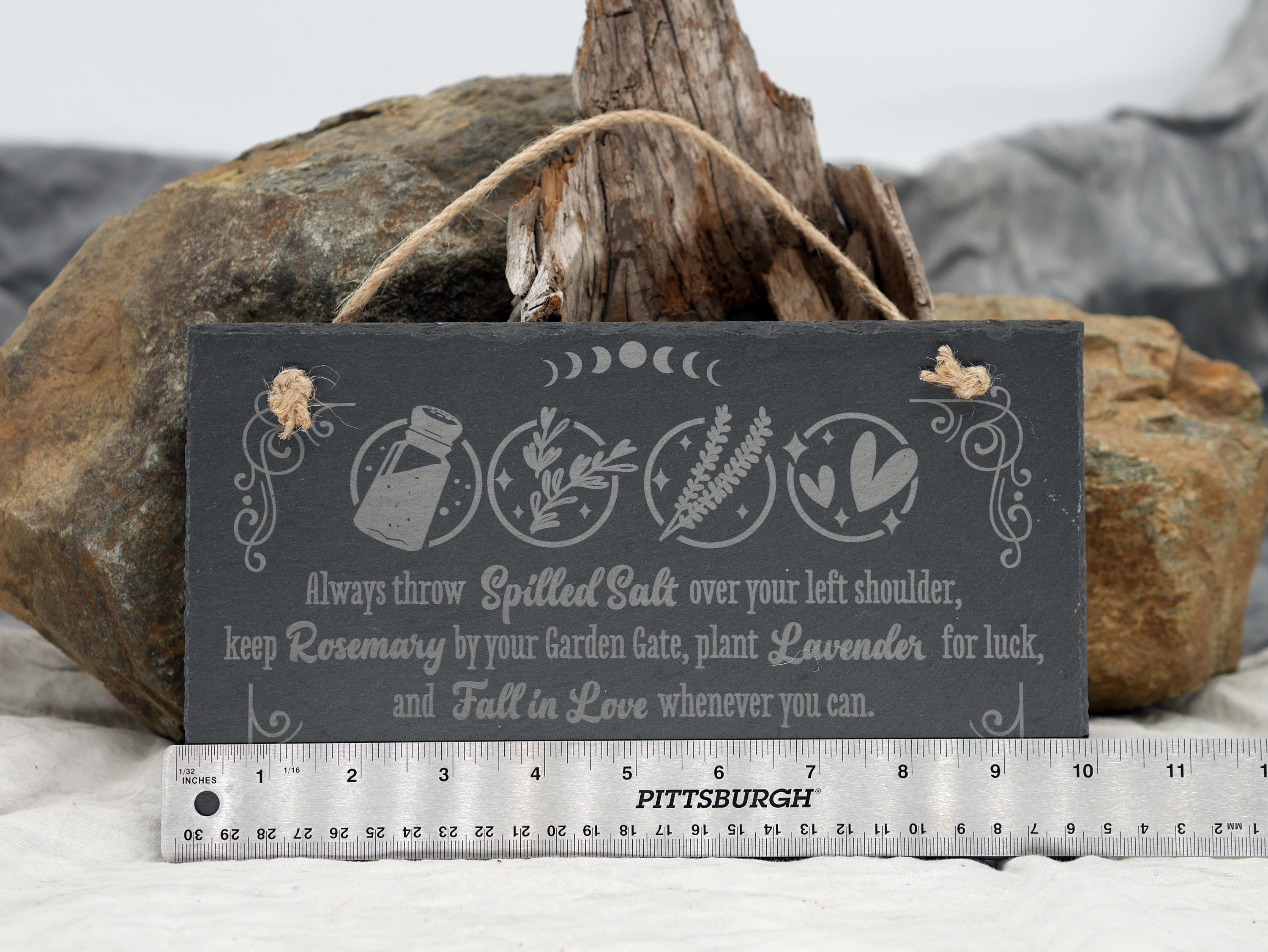 Practical Magic Slate Wall Hanging: Witchcraft Decor Sign