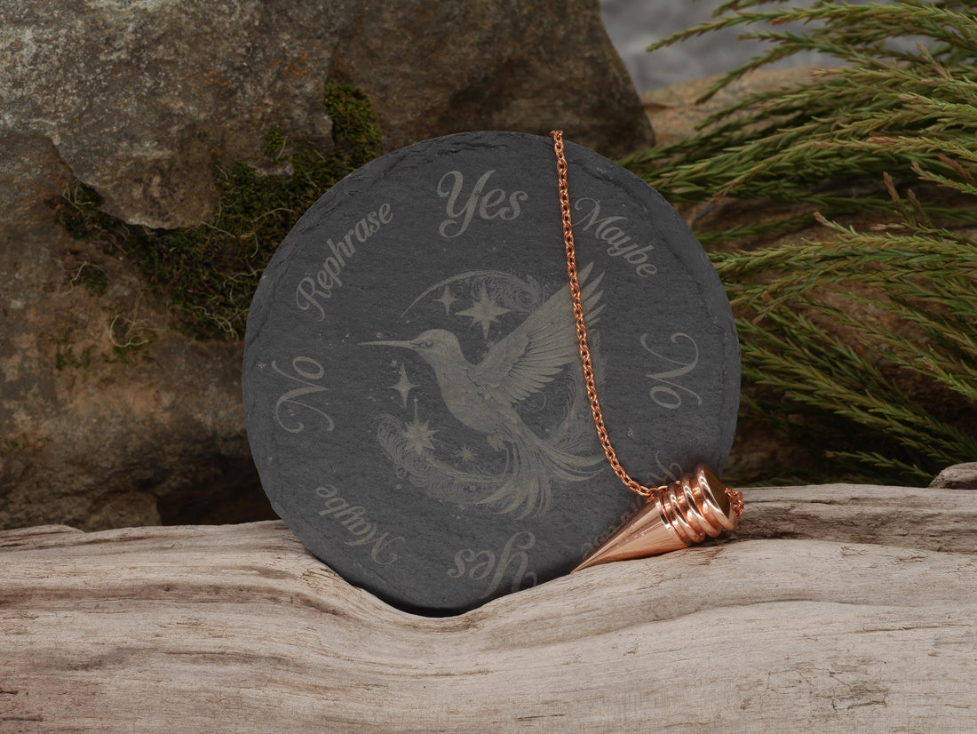 Hummingbird Mini Pendulum Board / Tray / Coaster - 4 Inches - Altar Piece