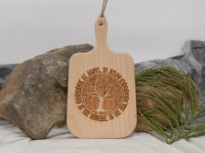 Tree of Life Wood Cutting Board: Pagan Witch Decor (10 inch)