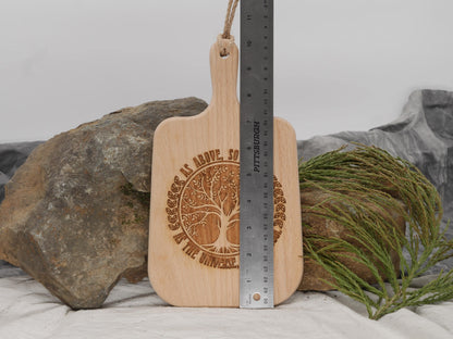 Tree of Life Wood Cutting Board: Pagan Witch Decor (10 inch)