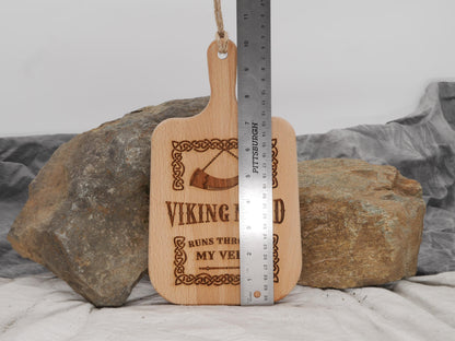 Viking Mead Runs Through My Veins Cutting Board - Norse Decor