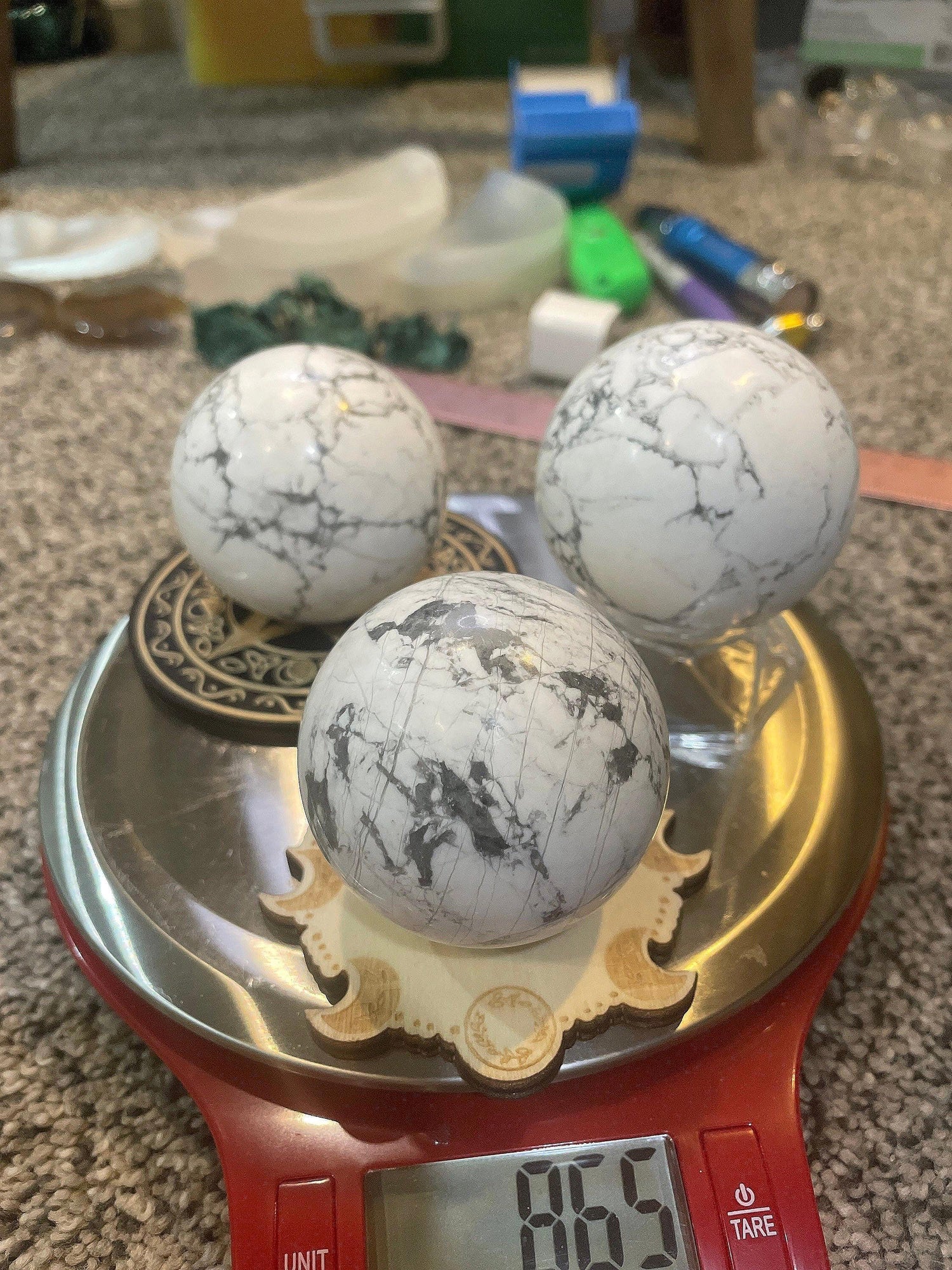 Calming Howlite Crystal Ball Sphere