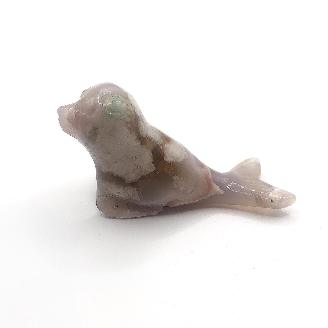 Flower Agate Animal Carvings