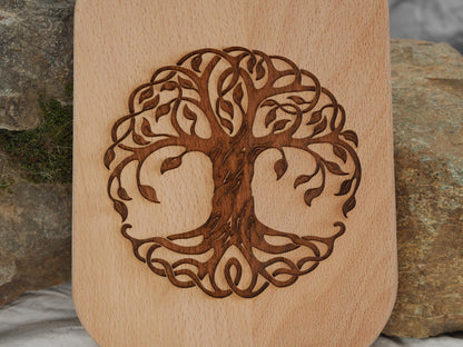 Tree of Life Wood Cutting Board: Pagan Kitchen Decor