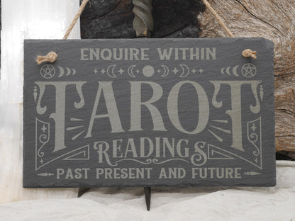 Slate Tarot Readings Sign: Witchy Wall Decor