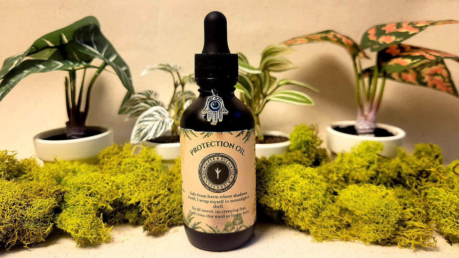 Energetic Protection Oil – Luxe Anointing Blend for Warding &amp; Ritual Use | Botanical + Crystal Infusion
