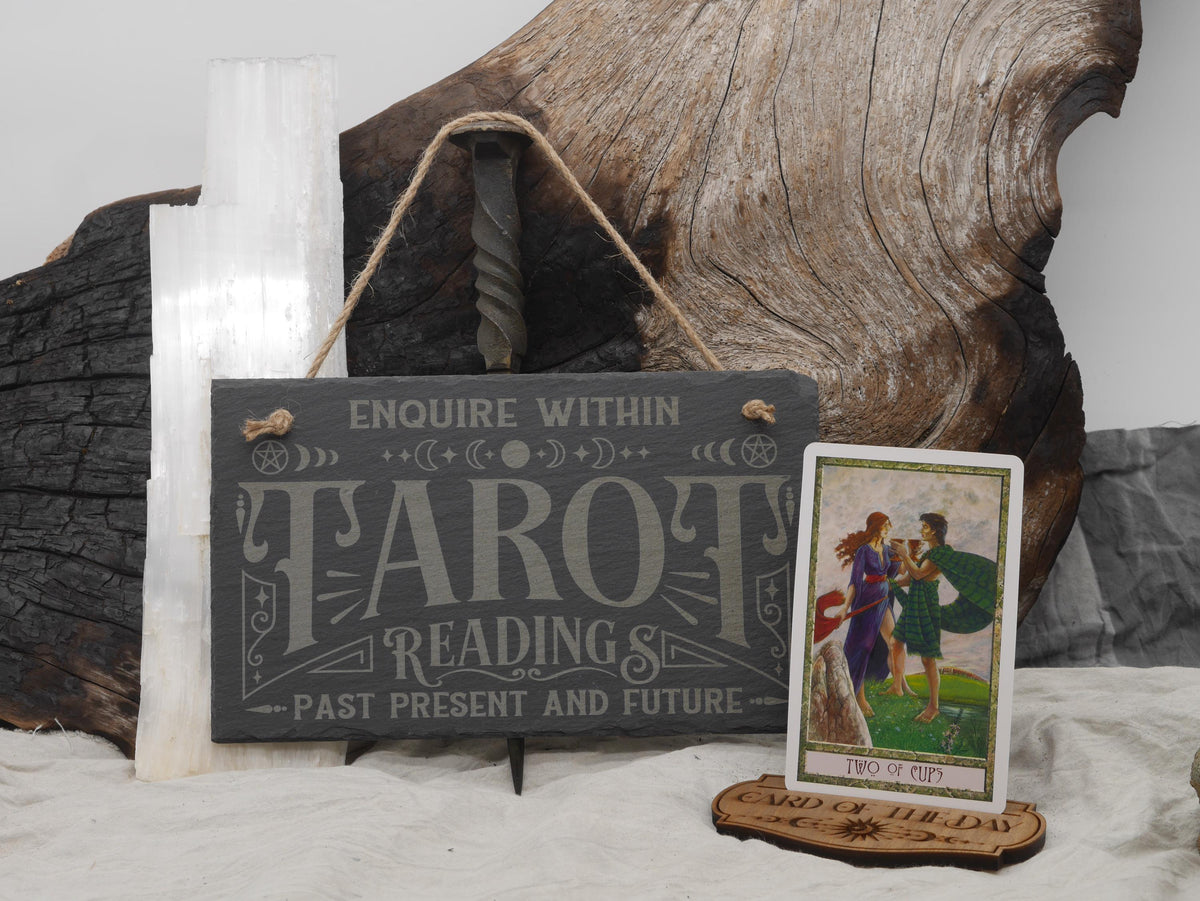 Slate Tarot Readings Sign: Witchy Wall Decor