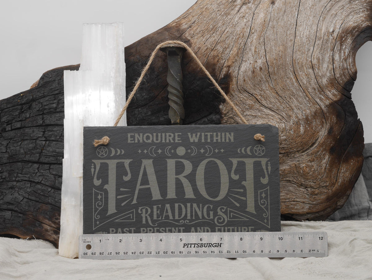 Slate Tarot Readings Sign: Witchy Wall Decor