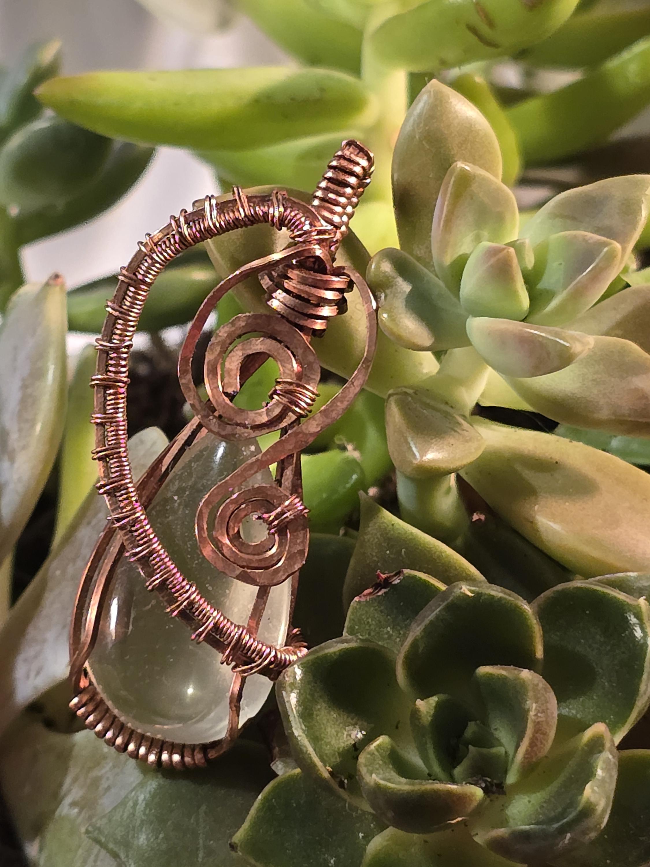 Hand-crafted Wire Wrapped Citrine Crystal Pendant