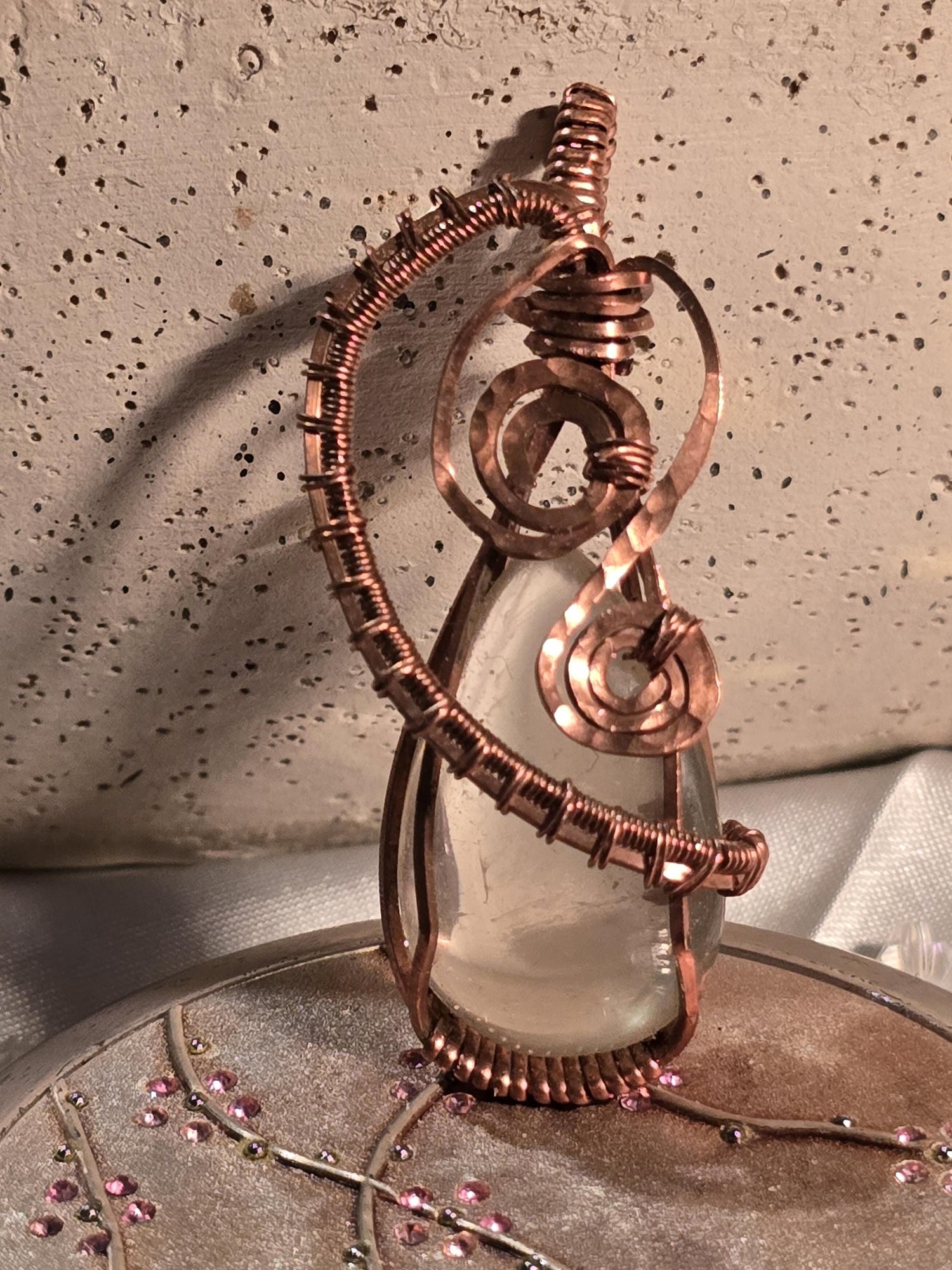 Hand-crafted Wire Wrapped Citrine Crystal Pendant