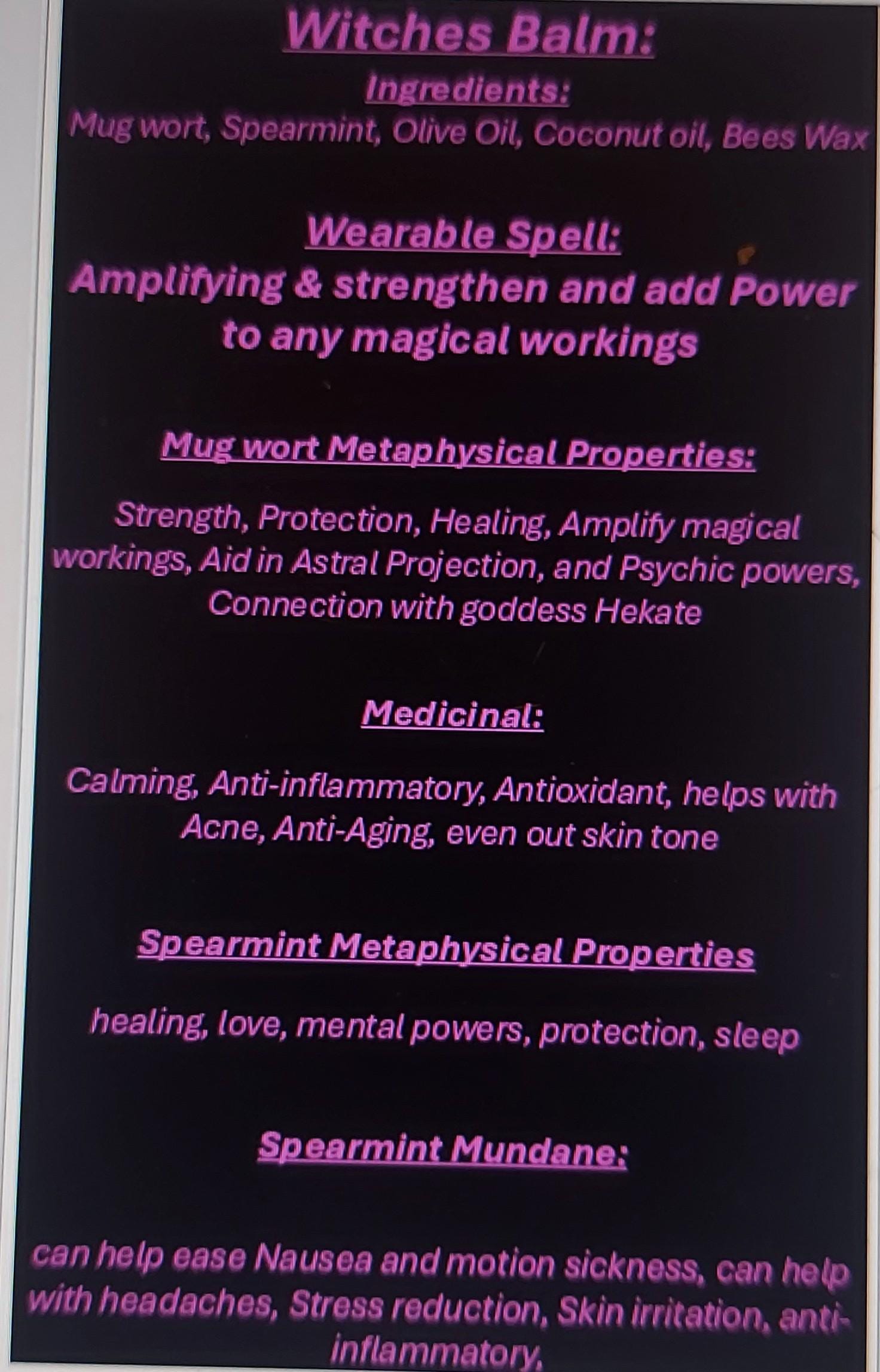 Witches Balm Spell Lip Balm