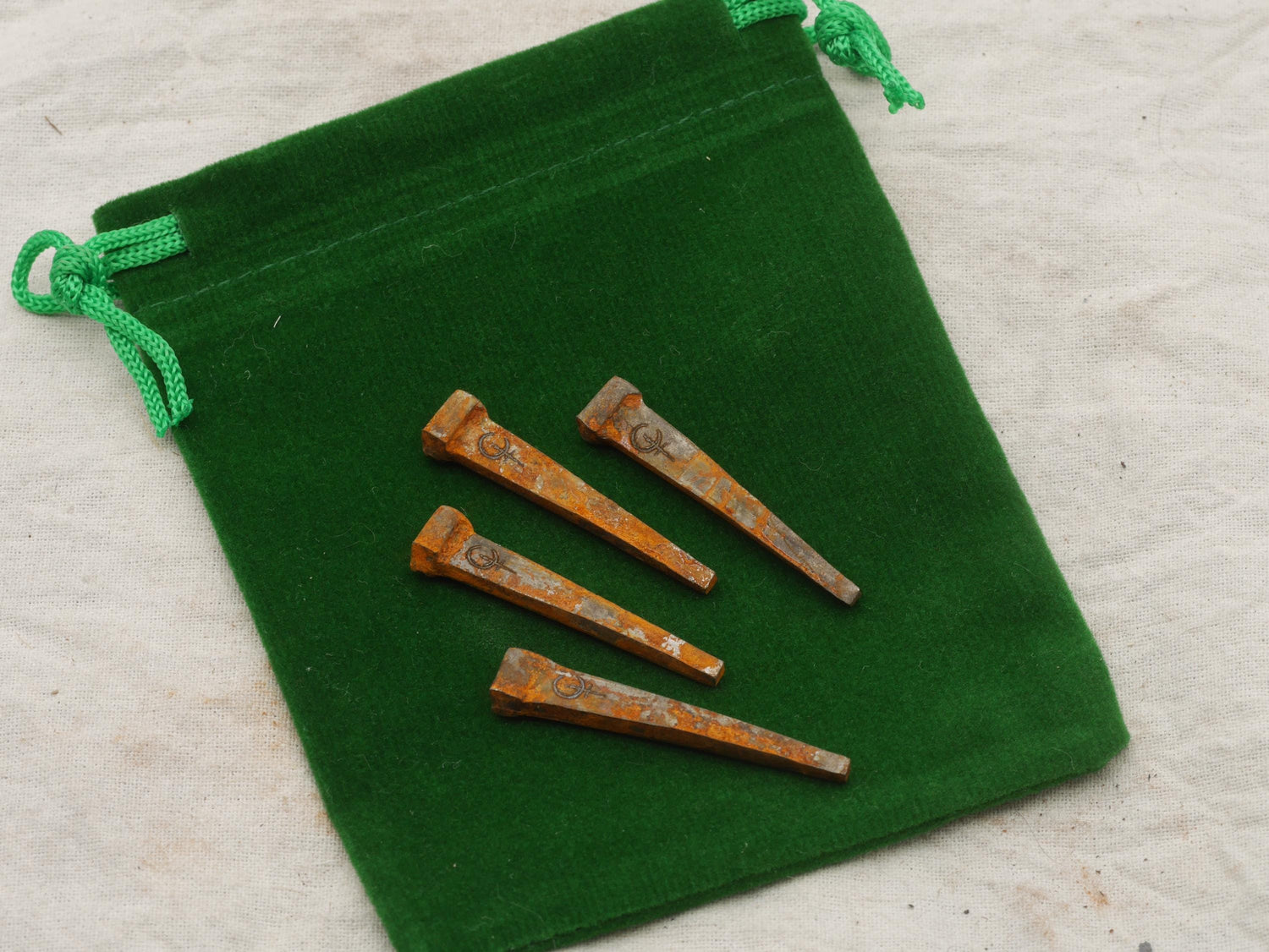 Rusty Coffin Nails Engraved With Lilith&amp;