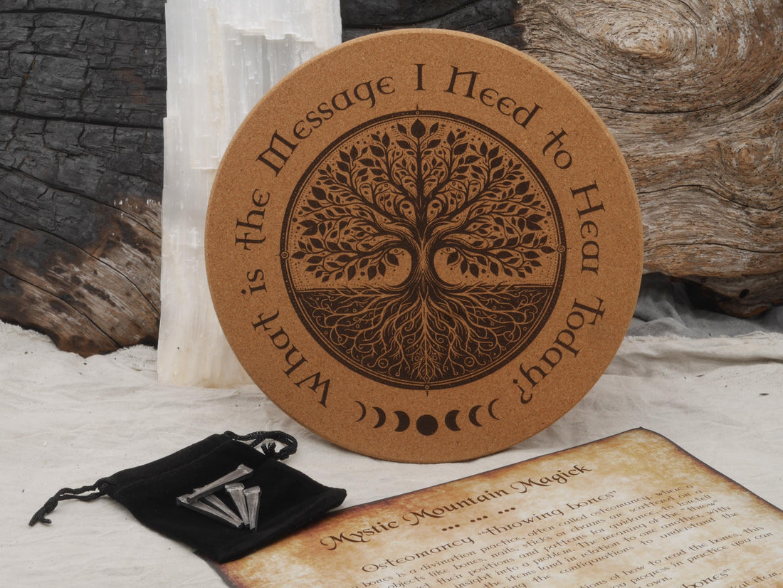Coffin Nail Osteomancy Set: Tree of Life Divination Tools