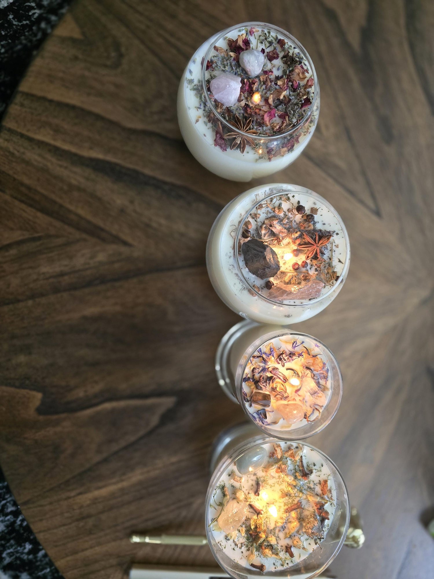 Protection Spell Candle- Obsidian &amp; Herb Blend — Banishing • Warding • Energetic Shield