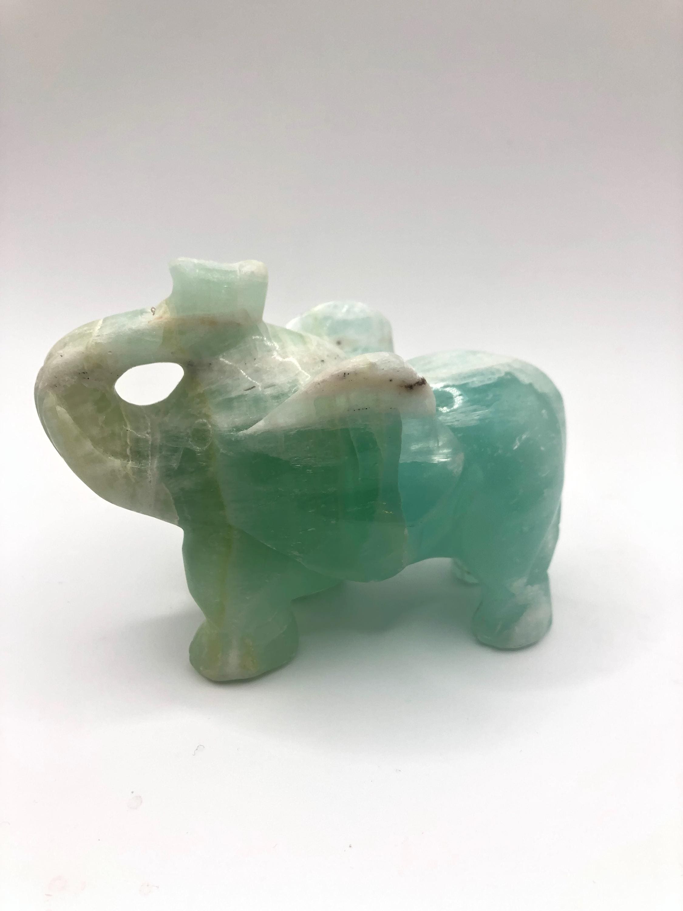 Caribbean Calcite Crystal Carvings: Elephant, Skull, Moon &amp; More