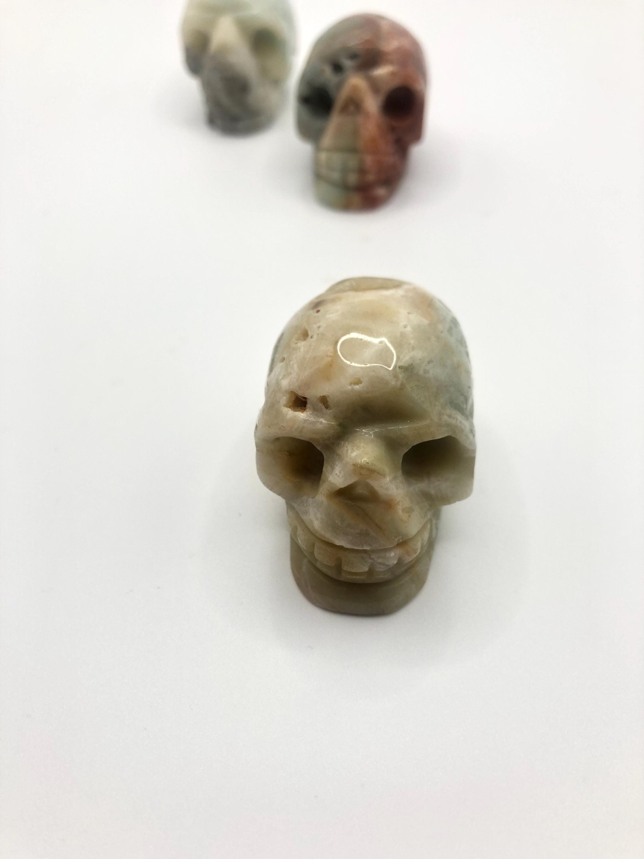 Caribbean Calcite Crystal Carvings: Elephant, Skull, Moon &amp; More